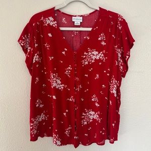 Liza Claiborne floral blouse